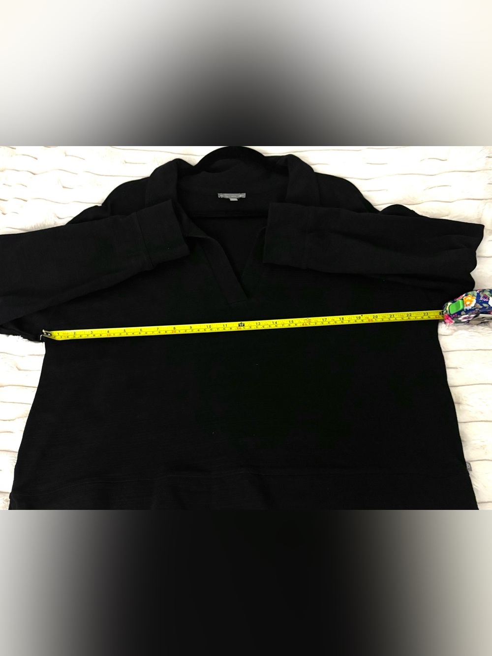 Talbots Cozy Crush Johnny Collar Pullover Black Size 1XP - Picture 6 of 7